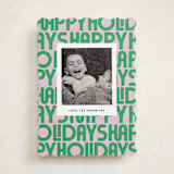 "Letters" - Holiday Cards in Candy by Up Up Creative - Front