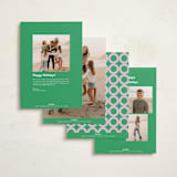 "Letters" - Holiday Cards in Candy by Up Up Creative - Back of Card Options