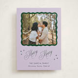 "Squiggle and Stars" - Holiday Cards in Sugar Plum by Lauren Jopling - Front