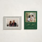 "Squiggle and Stars" - Holiday Cards in Forest by Lauren Jopling - Photo Orientation Options
