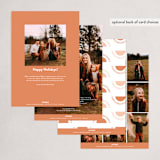 "Merrier and Brighter" - Holiday Cards in Winter Rose by Laura Bercovich - Back of Card Options
