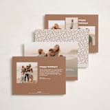 "Merry & Minimal" - Holiday Cards in Gingerbread by Design Lotus - Back of Card Options