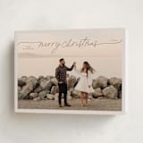 "Merry & Minimal" - Holiday Cards in Gingerbread by Design Lotus - Folded Card