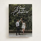 "Merry Monoline" - Holiday Cards in Snowfall by Melanie Kosuge - Front
