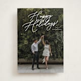 "Merry Monoline" - Holiday Cards in Snowfall by Melanie Kosuge - Front