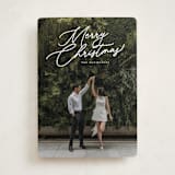 "Merry Monoline" - Holiday Cards in Snowfall by Melanie Kosuge - Front