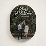 "Merry Monoline" - Holiday Cards in Snowfall by Melanie Kosuge - Front