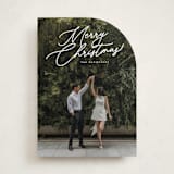 "Merry Monoline" - Holiday Cards in Snowfall by Melanie Kosuge - Front