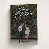 "Merry Monoline" - Holiday Cards in Snowfall by Melanie Kosuge - Folded Card