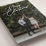"Merry Monoline" - Holiday Cards in Snowfall by Melanie Kosuge - Detail