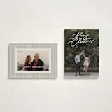"Merry Monoline" - Holiday Cards in Snowfall by Melanie Kosuge - Photo Orientation Options