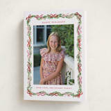 "Boughs of Bows" - Holiday Cards in Candy Cane by Sarah Knight - Folded Card