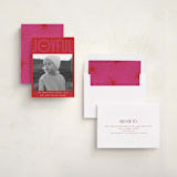 "Fun & Bold Type" - Holiday Cards in Berry by Nazia Hyder - Assembled