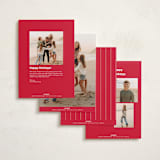 "Christmas Elegance" - Holiday Cards in Poinsettia by Jen Ramsey - Back of Card Options