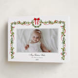 "Bows & Ribbon" - Holiday Cards in Candy Cane by Susan Moyal - Folded Card