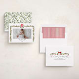 "Bows & Ribbon" - Holiday Cards in Candy Cane by Susan Moyal - Assembled