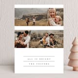 "Simple Lines" - Holiday Cards in Snow by Playground Prints - Front