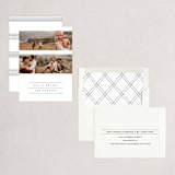 "Simple Lines" - Holiday Cards in Snow by Playground Prints - Assembled