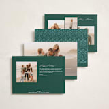 "Winter Folk Floral" - Holiday Cards in Forest by Julie Murray - Back of Card Options