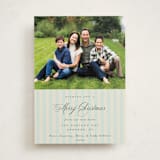 "Charming Stripe" - Holiday Cards in Juniper by Olivia Raufman - Front