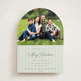 "Charming Stripe" - Holiday Cards in Juniper by Olivia Raufman - Front