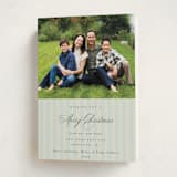 "Charming Stripe" - Holiday Cards in Juniper by Olivia Raufman - Folded Card