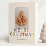"Merry Text" - Holiday Cards in Gumdrop by Julie Murray - Folded Card