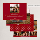 "Poinsettia Paintings" - Holiday Cards in Crimson by Lehan Veenker - Back of Card Options