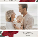 "Poinsettia Paintings" - Holiday Cards in Crimson by Lehan Veenker - Detail