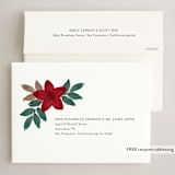 "Poinsettia Paintings" - Holiday Cards in Crimson by Lehan Veenker - FREE Recipient Addressing