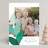 "Leaf Hues" - Holiday Cards in Emerald by Genna Blackburn - Front