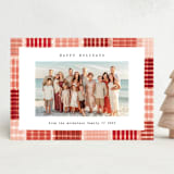 "Stamped Plaid" - Holiday Cards in Peppermint by Julie Murray - Front
