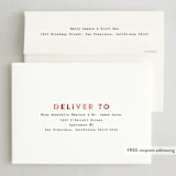 "Stamped Plaid" - Holiday Cards in Peppermint by Julie Murray - FREE Recipient Addressing