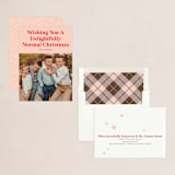 "A Normal Christmas" - Holiday Cards in Blush by GeekInk Design - Assembled