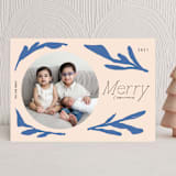 "Leaf" - Holiday Cards in Blue Jay by Meg Gleason - Front