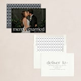 "Merry&Married" - Holiday Cards in Charcoal by Kerry Doyle - Assembled