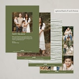 "Classic Stripes" - Holiday Cards in Forest by Michelle Taylor - Back of Card Options