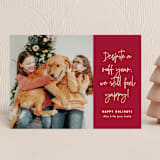 "Feelin Yappy" - Holiday Cards in Cranberry by 2birdstone - Front
