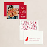 "Feelin Yappy" - Holiday Cards in Cranberry by 2birdstone - Assembled