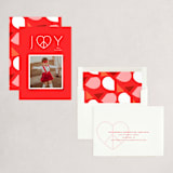 "Joy Heart Peace" - Holiday Cards in Cranberry by fatfatin - Assembled