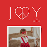 "Joy Heart Peace" - Holiday Cards in Cranberry by fatfatin - Detail