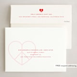 "Joy Heart Peace" - Holiday Cards in Cranberry by fatfatin - FREE Recipient Addressing