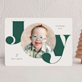 "Joy Frame" - Holiday Cards in Wreath by Lori Wemple - Front