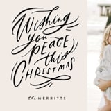 "Hand Lettered Wish" - Holiday Cards in Birch by Julie Murray - Detail