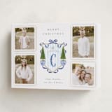 "Family Crest" - Holiday Cards in Blue Jay by Susan Zinader - Folded Card