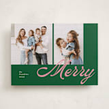 "Sporty Merry" - Holiday Cards in Evergreen by Catherine Culvenor - Front