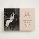 "Newlywed Toast" - Holiday Cards in Candied Grapefruit by Randi Cirelli - Front