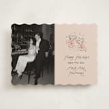 "Newlywed Toast" - Holiday Cards in Candied Grapefruit by Randi Cirelli - Front