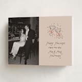 "Newlywed Toast" - Holiday Cards in Candied Grapefruit by Randi Cirelli - Folded Card