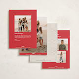 "Holiday Handwritten" - Holiday Cards in Cardinal by Beth Vassalo - Back of Card Options